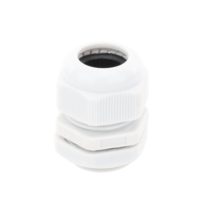 Conector Plástico Blanco Tipo Glándula para Rosca NPT 3/4"