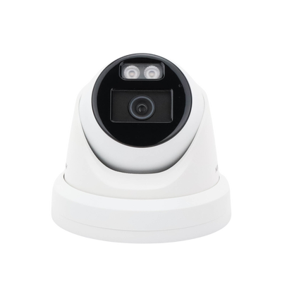 [Dual Light + ColorVu] Turret IP 8 Megapixel / Lente 2.8 mm / 40 mts IR + 40 mts Luz Blanca /  Microfono Integrado / Exterior IP67 /   WDR 130 dB / Videoanaliticos (Filtro de Falsas Alarmas) / Captura Facial / ACUSEARCH