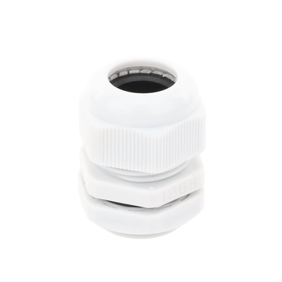 Conector Plástico Blanco Tipo Glándula para Rosca NPT 3/4"