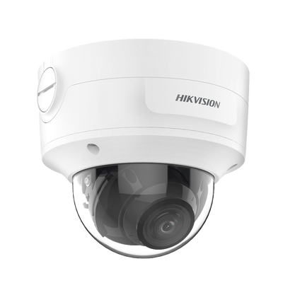 Domo IP 6 Megapixel / Lente Mot. 2.7 a 13.5 mm / 40 mts IR EXIR / Conteo de Personas / Captura Facial / IP67 / IK10 / WDR 120 dB / PoE+ / Alarmas y Audio I/O / ACUSENSE / Micro SD / DarkFighter