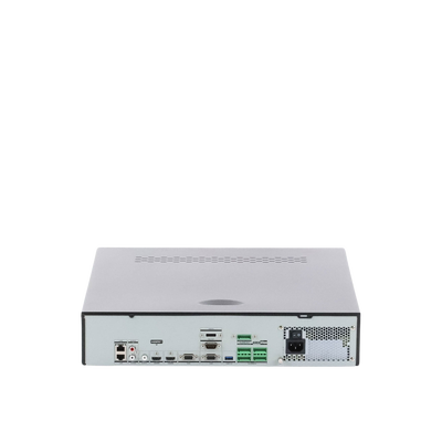 NVR 12 Megapixel (4K) / 32 Canales IP / Reconocimiento Facial / AcuSense (Evita Falsas Alarmas) / 8 Bahías de Disco Duro /  2 HDMI en 4K / Alarmas I/O