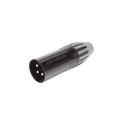 XLR conector de cable macho, carcasa enchapada en negro, contactos enchapados en plata