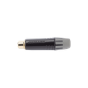 Conector Hembra RCA | Carcasa Enchapada en Negro | Contacto Enchapado en Oro | Cable OD 3.5-6.5mm