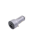 Cargador de Auto 52.5W | Puerto USB-A y USB-C | Carga Rápida | Compatible con Vehículos de 12 y 24 VCD | PD3.0 + QC3.0 | Chip Inteligente | Diseño Compacto Mayor Eficiencia Energética | Caja de Aluminio