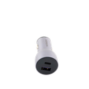 Cargador de Auto 52.5W | Puerto USB-A y USB-C | Carga Rápida | Compatible con Vehículos de 12 y 24 VCD | PD3.0 + QC3.0 | Chip Inteligente | Diseño Compacto Mayor Eficiencia Energética | Caja de Aluminio