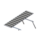 Montaje para 2 Paneles Solares, Riel "8" de 2700mm para Módulos con Espesor de 30-35mm, Velocidad de Viento Máx. 136km/h