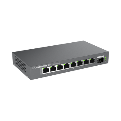Switches de red Multi-Gigabit de 2.5G No Administrable / 8 Puertos RJ45 de 100/1000/2500Mbps / 1 puerto de fibra SFP+