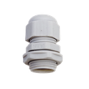 Conector Plástico Blanco Tipo Glándula para Rosca NPT 1/2"