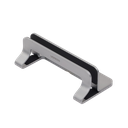 Soporte Vertical para Laptop / Adecuado para escritorio / Anchura Ajustable (12-26mm) / Amplia compatibilidad / Anti-Arañazos / Anti-Deslizante /Ajustable Mediante Tornillos / Color Plata / Aluminio + Silicona