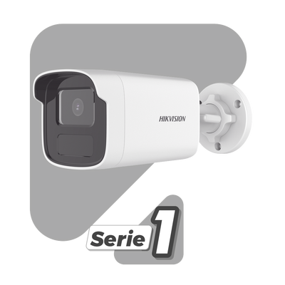 [PROTECCIÓN ACTIVA] Bala IP 4 Megapíxel / ACUSENSE Lite (Detección de Humanos y Vehiculos) / Lente 4 mm / Audio de Dos Vías /  Luz Intermitente y Alerta de Audio / 50 Mts IR EXIR 2.0 / Exterior IP67 / WDR 120 dB / PoE