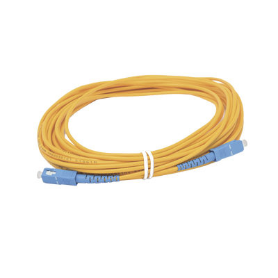 Jumper de Fibra Óptica Simplex, Monomodo, con Conectores SC/UPC-SC/UPC, de 10 Metros