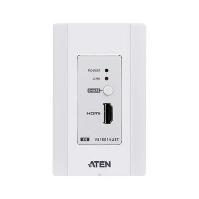 Transmisor HDMI | 4K a 40 metros | HDBaseT-Lite con placa de pared estadounidense/PoH