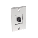 Placa de Pared Telefónica, Salida de 1 Puerto Keystone, con Jack Cat6 Estilo 110 de Impacto, de Acero Inoxidable