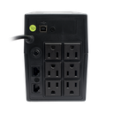 UPS 800VA/480 W Línea Interactiva 120Vca / 6 tomas 5-15R (4 Respaldadas) / Regulación de Voltaje / Protección RJ45