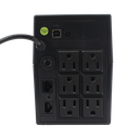 UPS 600VA/360 W Pantalla LCD / Línea Interactiva 120Vca / 6 tomas 5-15R (4 Respaldadas) / Regulación de Voltaje / Protección RJ45