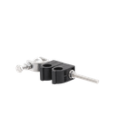 Sujetador de 2 cables de 1/2". Instalación en ángulo. Soporte de acero inoxidable.