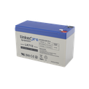Batería de respaldo 12 V 7 Ah AGM | Certificada UL94-HB Resistencia a la flama básica | Especial para Seguridad Electrónica | Vida útil 5 años | Terminales F1  + Adaptador F2