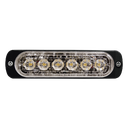 Luz Auxiliar de 6 LED, Azul, Bisel Negro, Lente Transparente