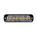 Luz Auxiliar de 6 LED, Azul, Bisel Negro, Lente Transparente