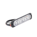Luz Auxiliar de 6 LED, Azul, Bisel Negro, Lente Transparente