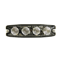 Luz Auxiliar de 4 LED, ámbar, SAE Clase I, Lente transparente