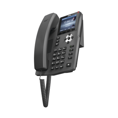 Teléfono IP empresarial para 2 lineas SIP con pantalla LCD de 2.4 Pulgadas a color y conferencia de 3 vías, PoE