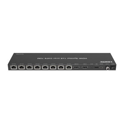Splitter HDMI 1x8 | Extensor HDMI | 4K@30Hz 40m | 1080p@60Hz 70m | Función PoC |  4:4:4