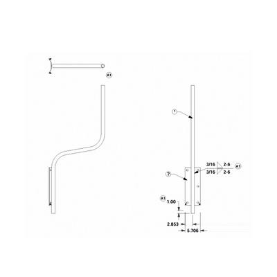 Soporte para montaje en poste compatible con linea de antenas OMNI-B
