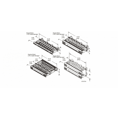 Organizador de Cables Horizontal CableTek, Sencillo (Solo Frontal), Para Rack de 19in, 2 UR