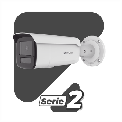 [Dual Light + 2 Micrófonos Integrados] Bala IP 2 Megapixel / Lente 4mm / 80 mts Luz Blanca + 80 mts IR / ACUSENSE / Exterior IP67 / IK10 / WDR 120 dB / PoE / ONVIF / Micro SD / Metal / ACUSEEK