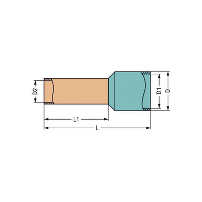 Terminal Crimpable / Hembra 1.5 mm² (AWG 16) / Camisa Plástica / Cincado Galvanizado / Negro