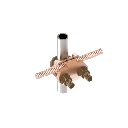Conector Mecánico para Cable Calibre 4 a 2/0 AWG / Paralelo o 90° Grados a Tubo de 1 1/4" o Varilla  de 1 3/8" - 1 1/2".