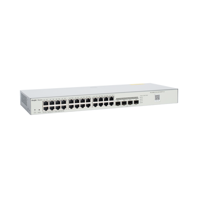 Switch Administrable L2, 24 Puertos Eth 1G, 4 puertos SFP 1G, Administración Remota en la Nube.