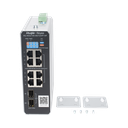 Switch Industrial PoE+ hasta 300 watts , Ideal para temperaturas Extremas y protección contra descargas, 1 puerto PoE++ 60W y 7 puertos PoE+ 30W, 2 SFP Uplink