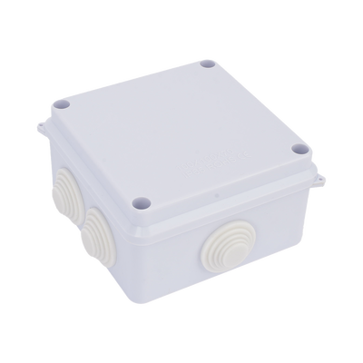 Caja de Conexiones Impermeable IP65, 7 Entradas, Dimensiones 100 x 100 x 70 mm, para Instalaciones Industriales, Comerciales y Residenciales, Incluye Tornillería para su Instalación