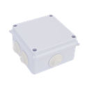 Caja de Conexiones Impermeable IP65, 7 Entradas, Dimensiones 100 x 100 x 70 mm, para Instalaciones Industriales, Comerciales y Residenciales, Incluye Tornillería para su Instalación