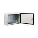 Gabinete de Acero IP66 Uso en Intemperie (400 x 300 x 300 mm) con Placa Trasera Interior Metálica y Compuerta Inferior Atornillable (Incluye Chapa y Llave T). Ideal para Centros de Carga y Tableros de Control.