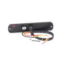 Luz Auxiliar de 6 LED, Ambar, Bisel Negro, Lente Transparente