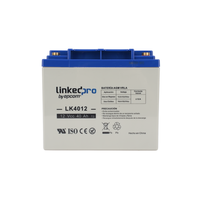 Batería 12 V 40 Ah AGM | Especial para Seguridad Electrónica | certificada UL | Vida útil 5 años | Terminales T2