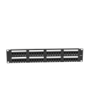 Panel de parcheo de impacto (110) UTP de 48 puertos Cat6, 19in, 2U, con barra para organizar cable