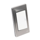 Apagador Sencillo de 10 A 127 V CA ~ 60 Hz / Placa de Acero.