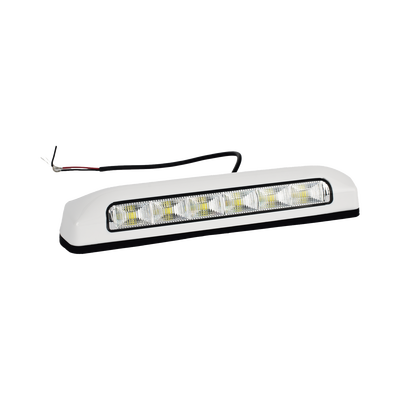 Luz de Escena, 6 LED, IP67, con bisel color blanco, Ideal para Ambulancias y Vehiculos de trabajo