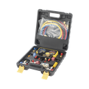 Manómetro de 4 vías con Accesorios para Gas refrigerante  R410A/ R32/ R134A/R22