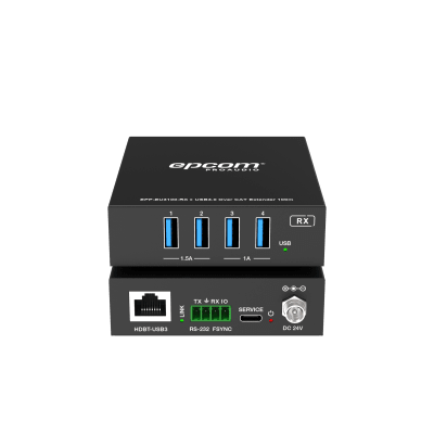 Extensor USB 3.0 | Hasta 100 m por CAT6a | PoC Bidireccional 24 Vcc | RS-232 | 4x USB-A