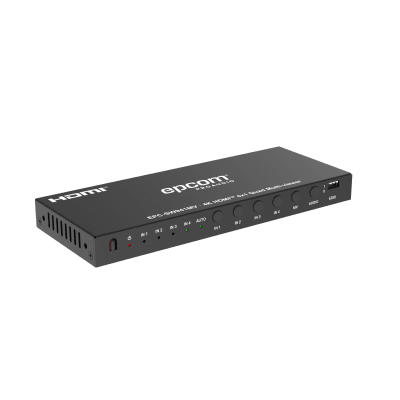 Multivisor HDMI 4x1 | 4K@30Hz | Vista Cuádruple | Cambio Automático/Manual | Control IR