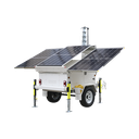 Traila / Remolque con Mástil Retráctil de 7.5 m. para Videovigilancia o Iluminación, con Bases para Instalar Paneles Solares y Baterías (No incluidos)