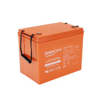 Batería de respaldo 12 V 75 Ah AGM | Certificada UL94-V0 Retardante a la Flama | Especial para Seguridad Electrónica | Sistemas de emergencia | Vida útil 5 años | Terminales T3