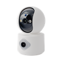 Camara doble lente 3mp| Wifi| autoseguimiento| Detección de movimiento| audio de 2 vias| almacenamiento hasta 128GB