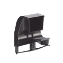 Bajada Para Canaleta FiberRunner™, Uso con Medidas 4x4, 6X4, 12X4, o 24X12, Con Reducción a 4X4, Color Negro