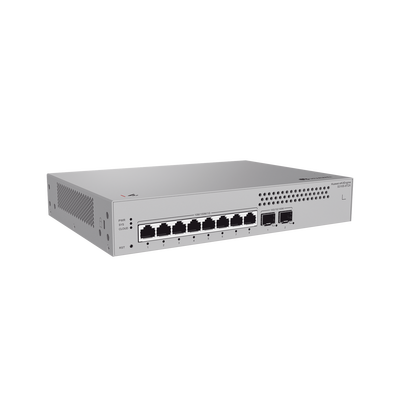 Switch de Acceso Gigabit Administrable Capa 2+ / 8 puertos 10/100/1000 Mbps / 2 Puertos 10GE SFP Uplink  / ERPS / Rutas Estáticas / Administración Nube Gratis
